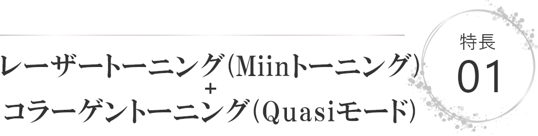 特徴01 肝斑へのアプローチが可能